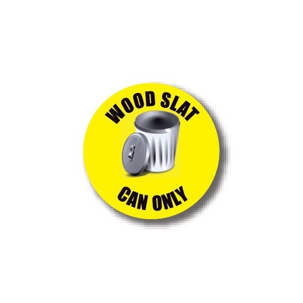 Ergomat 17in CIRCLE SIGNS - Wood Slat Can Only DSV-SIGN 289 #6064 -UEN - main